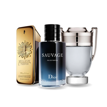 Pack 3 Parfums Paco Rabanne ONE MILLION, Dior SAUVAGE et Paco Rabanne INVICTUS 100ml